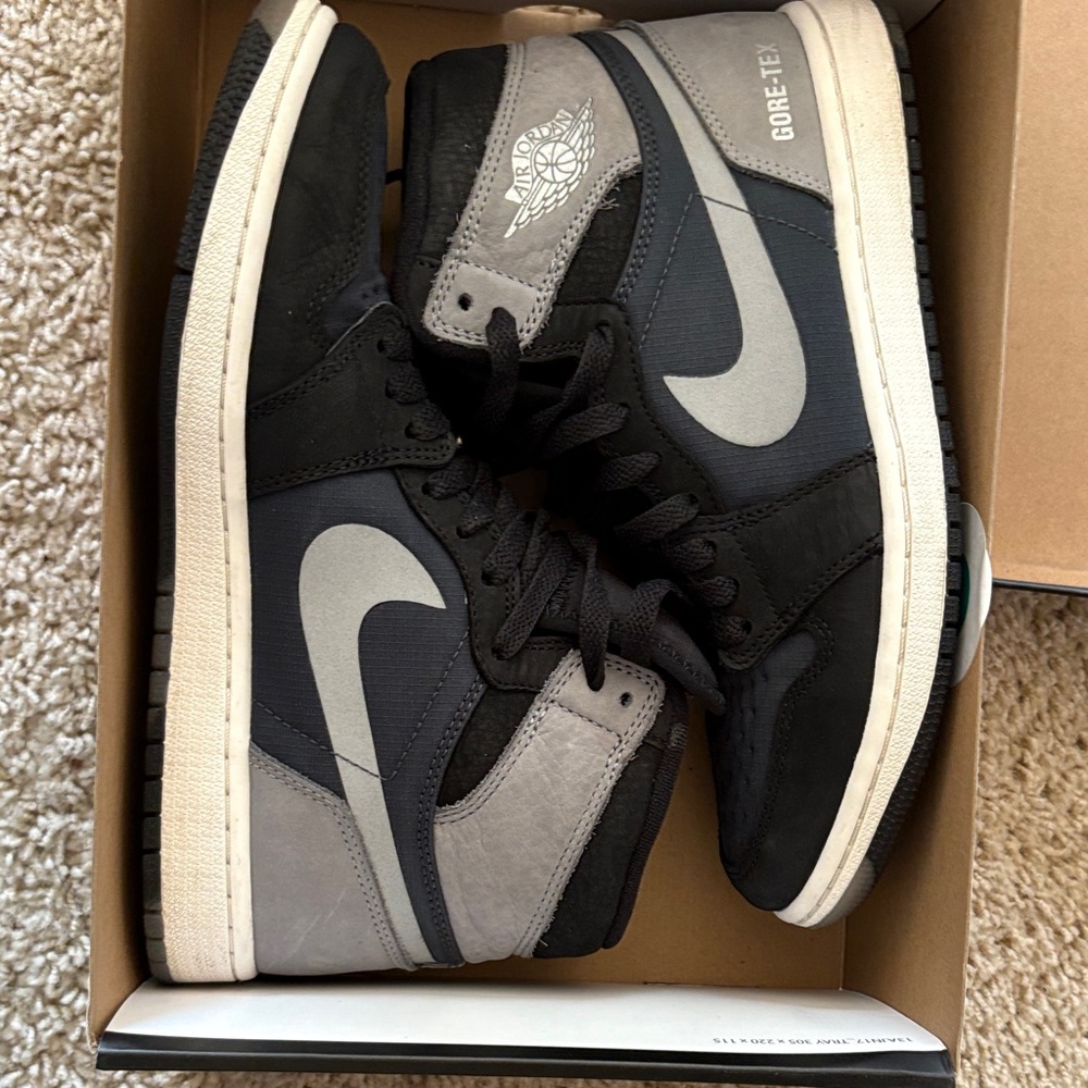 Jordan Black and Gray High-Top Sneakers